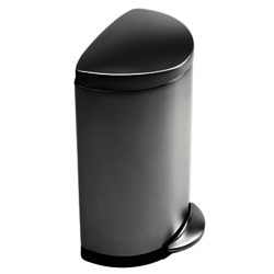 simplehuman Semi-Round Pedal Bin, Brushed Stainless Steel, 40L
